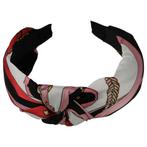 Haarband Diadeem Knoop Fashionista Patroon Zwart, Verzenden, Nieuw
