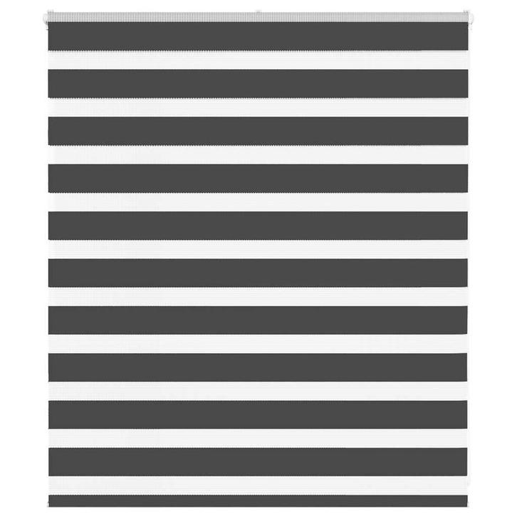 vidaXL Zebra rolgordijn 130x100 cm stofbreedte 125,9 cm, Huis en Inrichting, Stoffering | Gordijnen en Lamellen, Zwart, Nieuw