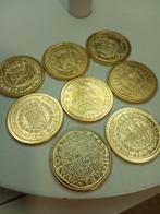 Spanje. Medal Lote 8 monedas bañadas en oro 24k diferentes, Postzegels en Munten