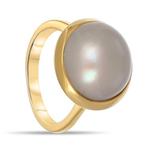 Ring - 18 karaat Geel goud - Parel, Sieraden, Tassen en Uiterlijk, Ringen, Nieuw