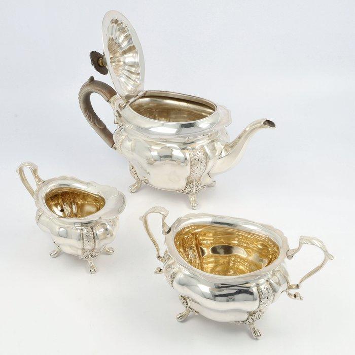 Barraclough & Sons (James Henry & Herbert) - Theeservies (3), Antiek en Kunst, Antiek | Goud en Zilver