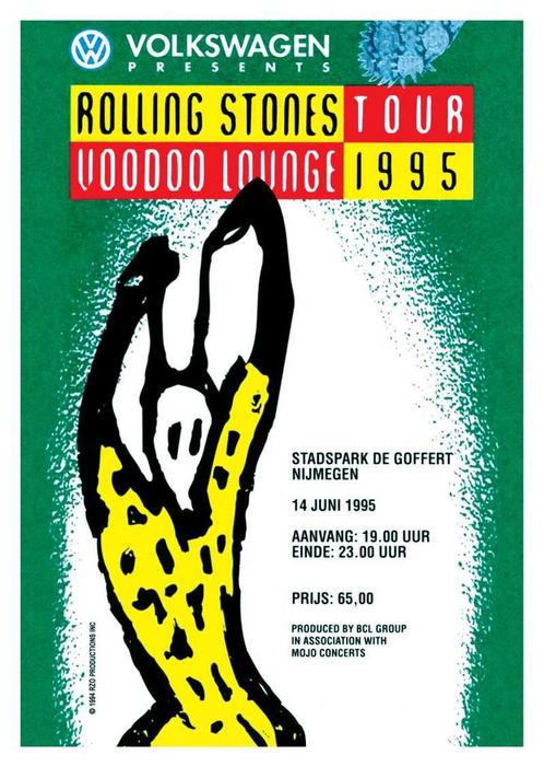 Posters - Poster Rolling Stones - Voodoo Lounge, Verzamelen, Muziek, Artiesten en Beroemdheden, Zo goed als nieuw, Verzenden