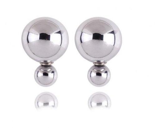 Oorbellen Dubbele Parel Zilver, Sieraden, Tassen en Uiterlijk, Oorbellen, Verzenden