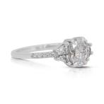 Ring - 18 karaat Witgoud - 1.26ct. tw. Diamant (Natuurlijk), Nieuw