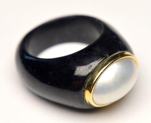 Zonder Minimumprijs - Ring - 14 karaat Geel goud Parel, Sieraden, Tassen en Uiterlijk, Ringen