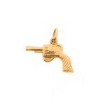 18 Krt. Gouden hanger van een revolver (pistool) (pistool), Ophalen of Verzenden, Gebruikt, Goud, Overige merken
