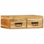 vidaXL Tv-meubel wandmontage 60x30x19 cm massief acaciahout, Huis en Inrichting, Woonaccessoires | Cd- en Dvd-rekken, Verzenden
