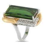 Ring - 18 karaat Geel goud, Platina en 18K Geelgoud 0,35ct, Sieraden, Tassen en Uiterlijk, Ringen, Nieuw
