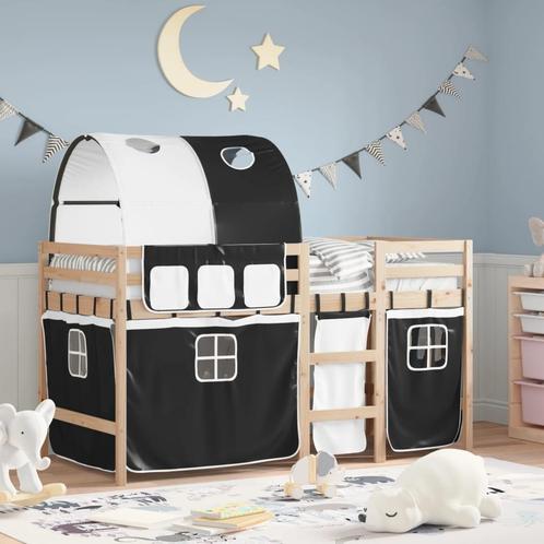 vidaXL Kinderhoogslaper met tunnel 80x200 cm grenenhout wit, Huis en Inrichting, Slaapkamer | Bedden, 80 cm, 200 cm, Wit, Eenpersoons