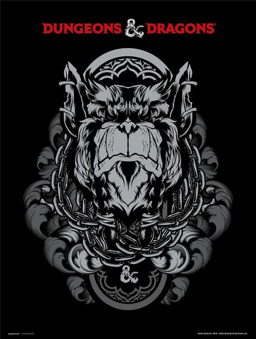Kunstdruk Dungeons And Dragons Bugbear 30x40cm, Huis en Inrichting, Woonaccessoires | Schilderijen, Tekeningen en Foto's, Nieuw