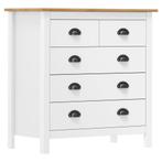 Dressoir 5 Lades Wit - OP=OP! - Stijlvol Opbergen -45%, Huis en Inrichting, Nieuw, Grenenhout, 25 tot 50 cm, 50 tot 100 cm