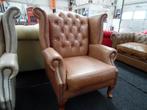 Chesterfield Deal ! Bruin Leren Chesterfield KING Fauteuil, Huis en Inrichting, Fauteuils, Ophalen, Zo goed als nieuw, Leer, CHESTERFIELD