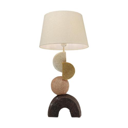 *WOONWINKEL* Kare Design Geo Design Tafellamp Beige Geometri, Huis en Inrichting, Lampen | Tafellampen, Nieuw, Verzenden