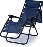 Ligstoel met Zonnedak en Tafelblad - Blauw - Perfect voor..., Tuin en Terras, Ophalen of Verzenden, Nieuw