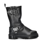 Dr. Martens Anistone bikerboots voor dames in het Zwart, Verzenden, Zwart, Lage of Enkellaarzen, Nieuw