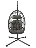 Moderne egg chair hangstoel - grijs - voor binnen en buiten, Ophalen of Verzenden, Nieuw