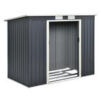 Metalen tuinhuis M - 213 × 130 × 173 cm - Grijs, Tuin en Terras, Tuinhuizen, Verzenden, Nieuw