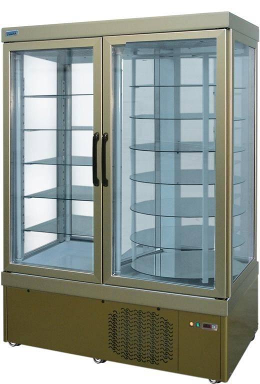 Gebaksvitrine met roterende platen en roosters HorecaTraders, Zakelijke goederen, Horeca | Keukenapparatuur, Verzenden