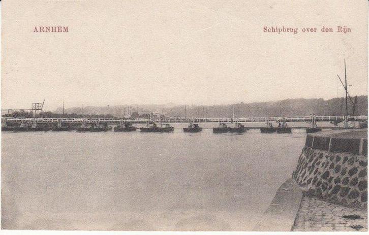 ARNHEM - Schipbrug over den Rijn, Verzamelen, Ansichtkaarten | Nederland, Verzenden