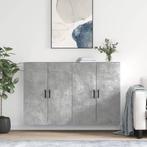 vidaXL Hangkasten 2 st 69,5x34x90 cm betongrijs, Verzenden, Nieuw, 50 tot 100 cm, Minder dan 100 cm