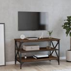vidaXL Tv-meubel 80x40x50 cm bewerkt hout bruin eikenkleur, Verzenden, Nieuw