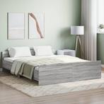 vidaXL Bedframe met hoofd- en voeteneinde grijs sonoma, Huis en Inrichting, Slaapkamer | Bedden, Verzenden, 140 cm, 200 cm, Grijs