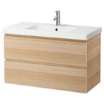 Badmeubelset Wiesbaden Vision Oak 100x46x53 cm, Ophalen of Verzenden, Nieuw, Bad