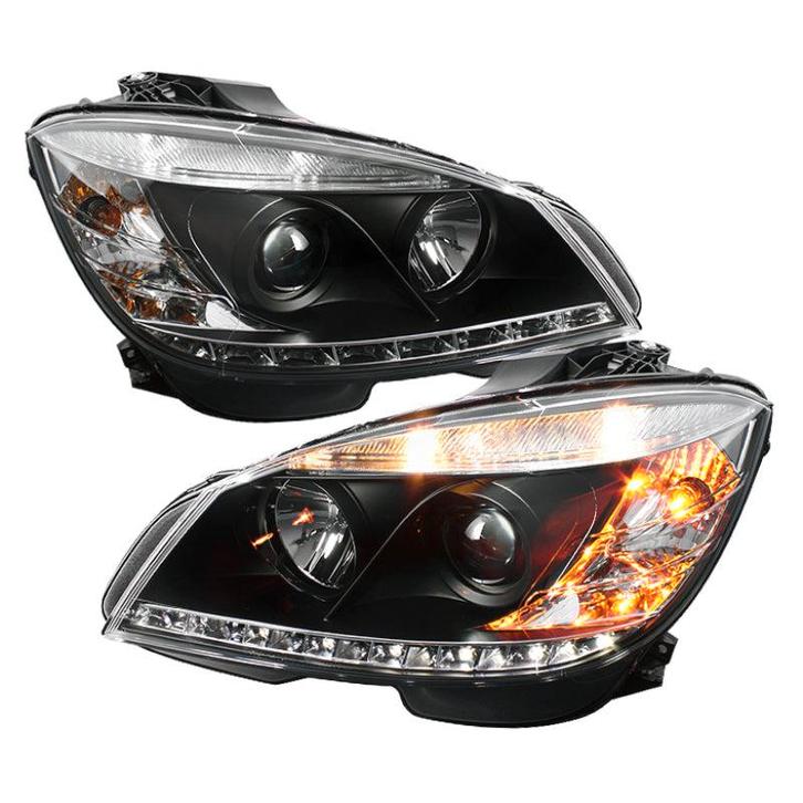 Spyder Mercedes Benz C-Class 08-11 Projector Headlights, Auto-onderdelen, Verlichting, Ophalen of Verzenden