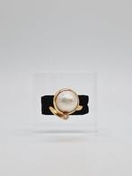 Ring - 18 karaat Geel goud - 0.11ct. tw. Parel - Diamant -, Sieraden, Tassen en Uiterlijk, Nieuw