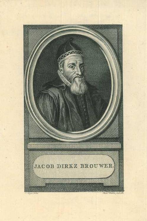 Portrait of Jacob Dirksz Brouwer, Antiek en Kunst, Kunst | Etsen en Gravures