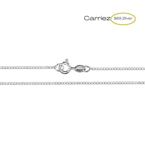 Zilveren rhodium box ketting 45 cm - 925 zilver, Sieraden, Tassen en Uiterlijk, Kettinghangers, Nieuw, Verzenden