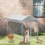 vidaXL Hondenkennel voor buiten met dak 200x100x125 cm, Verzenden, Nieuw