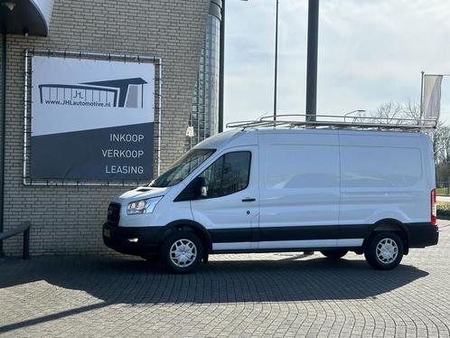 Ford Transit 350 2.0 TDCI L3H2 Trend RWD*3500KG HAAK*NAVI*A/, Auto's, Bestelauto's, Lease, Zwart, Handgeschakeld, Wit, Financial lease
