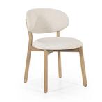*WOONWINKEL* Eleonora Mikky Luxe Eetkamerstoel Eiken Beige E, Verzenden, Nieuw, Stof