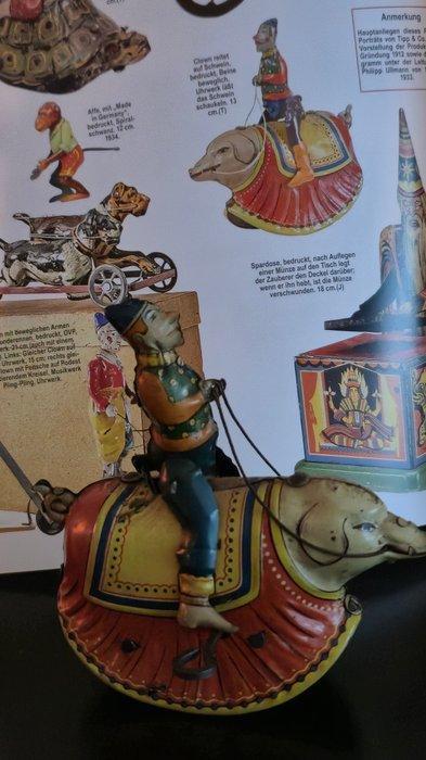 TippCo - Blikken speelgoed - Early Clown Piggyback Riding,, Antiek en Kunst, Antiek | Speelgoed