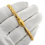 24Krt. Gouden Snake armband | 17,5 cm (uniek, slang), Ophalen of Verzenden, Gebruikt, Overige kleuren, Goud