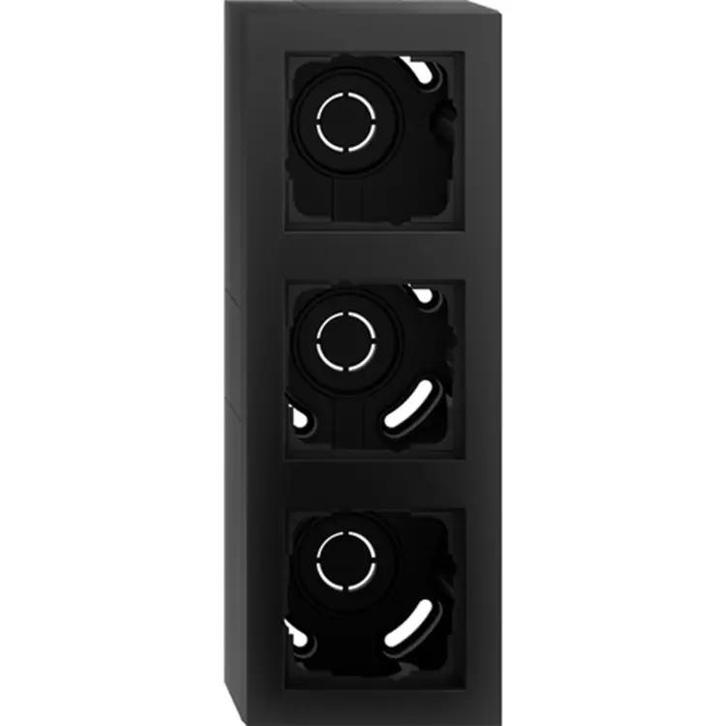 Gira E2 opbouwbak incl. afdekraam 3-voudig mat zwart -, Doe-het-zelf en Verbouw, Elektra en Kabels, Ophalen of Verzenden