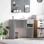 vidaXL Bureau met lade Grijs sonoma 90 x 49.5 x 75 cm, Huis en Inrichting, Bureaus, Verzenden, Nieuw
