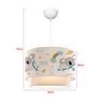 lux.pro Design hanglamp Lurgan E27 wit met koala motief, Kinderen en Baby's, Kinderkamer | Inrichting en Decoratie, Verzenden