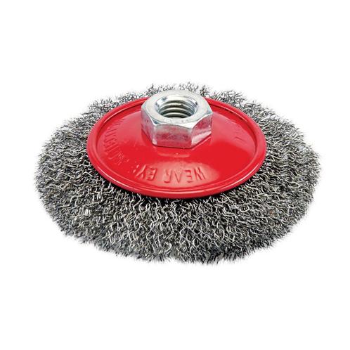 Silverline Staalborstel met gegolfd staaldraad - Ø 100 mm.., Doe-het-zelf en Verbouw, Gereedschap | Slijpmachines, Nieuw, Ophalen of Verzenden