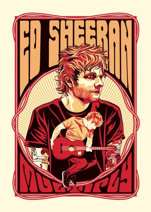 Posters - Poster Sheeran, Ed - Multiply, Verzamelen, Muziek, Artiesten en Beroemdheden, Zo goed als nieuw, Verzenden