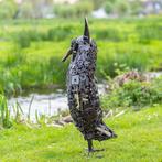 sculptuur, Groot beeld van metalen uil - 1050 mm - Metaal -