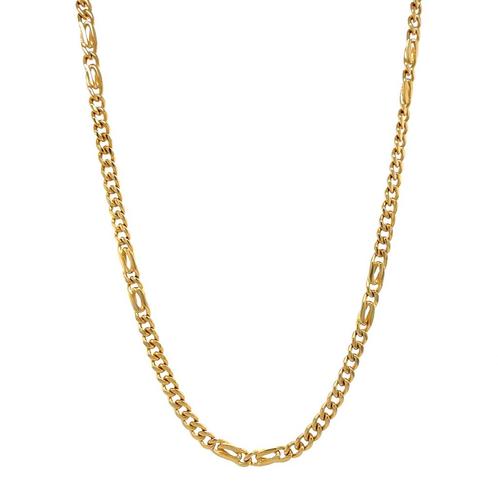 Gouden gourmet collier 50 cm 14 karaat, Sieraden, Tassen en Uiterlijk, Kettingen, Goud, Zo goed als nieuw, Goud, Verzenden