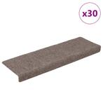 vidaXL Trapmatten zelfklevend 30 st 65x21x4 cm crèmekleurig, Doe-het-zelf en Verbouw, Ladders en Trappen, Verzenden, Nieuw
