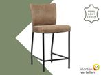 Leren barkruk Revolt laag - Vintage Brown (bruin) - Poten, Huis en Inrichting, Barkrukken, Nieuw, Leer, Ophalen of Verzenden, 90 cm of meer