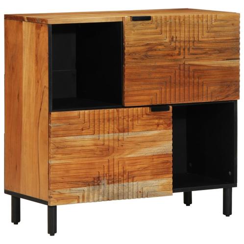 vidaXL Dressoir 80x33x75 cm massief acaciahout, Huis en Inrichting, Woonaccessoires | Cd- en Dvd-rekken, Nieuw, Verzenden