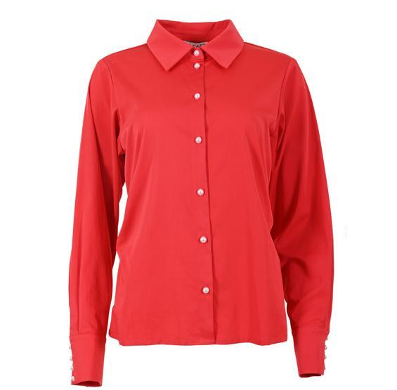 -25% Maicazz  Maicazz Mirza blouse scarlet red  maat 46, Kleding | Dames, Blouses en Tunieken, Rood, Nieuw, Verzenden