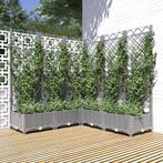 vidaXL Plantenbak met latwerk 120x120x121,5 cm polypropeen, Tuin en Terras, Bloembakken en Plantenbakken, Verzenden, Nieuw, Kunststof
