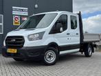 Ford Transit 2.0 TDCI 130pk L2 DC Pick-up | 7-pers | Airco |, Auto's, Stof, Gebruikt, Wit, Ford