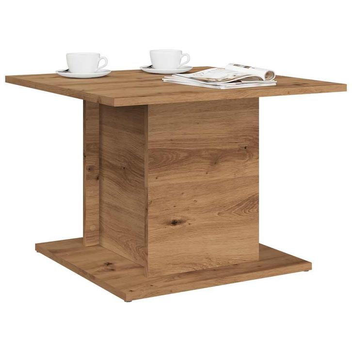 vidaXL Salontafel 55,5x55,5x40 cm bewerkt hout artisanaal, Huis en Inrichting, Tafels | Salontafels, 50 tot 100 cm, Nieuw, Overige houtsoorten